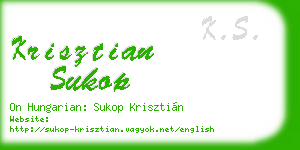 krisztian sukop business card